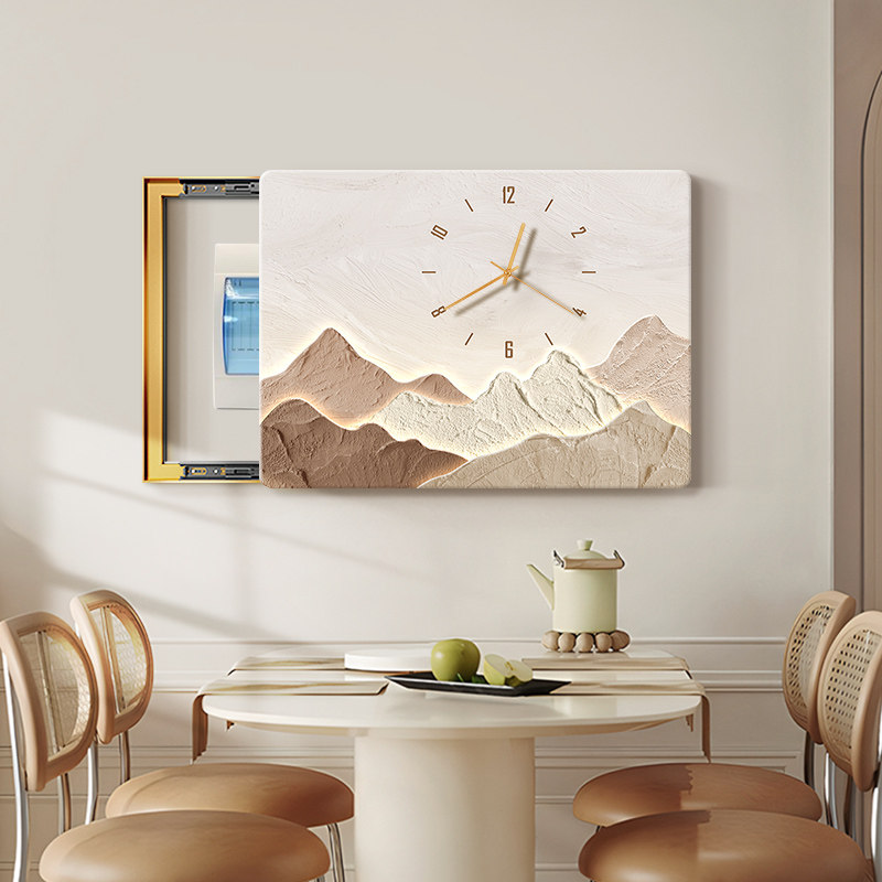 速发钟景电表箱装画画带风表多媒体盒配电箱壁画弱电箱遮挡挂饰时