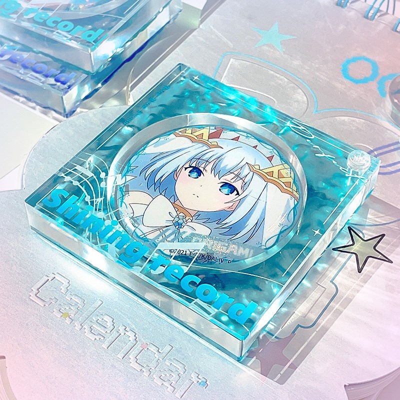 速发水波纹海浪吧唧砖透明亚克力CD唱片沉溺水底谷美托方形收纳展