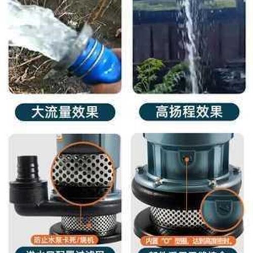 速发水泵潜水泵220V清水泵水抽增压家用井水机农用高扬程灌溉