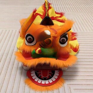 速发狮子头手工舞生学狮双人醒狮狮头儿童狮子表演道具配舞狮子裤