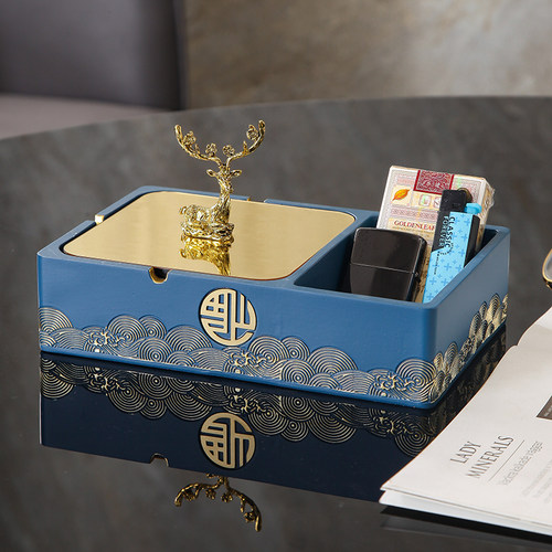 速发新中级创意烟灰缸客厅桌面茶几收纳摆件家式饰品办公室高居感