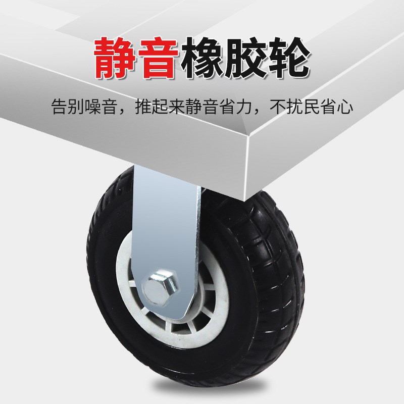 速发手板车方管拉货车快递商用搬运车四轮大号折叠平拉推货小推