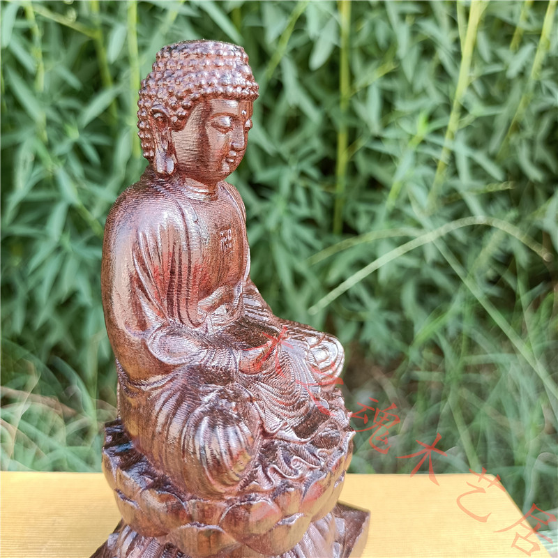 速发越南沉香木雕客厅人物摆件供奉大日如来家居装饰释迦牟尼药师