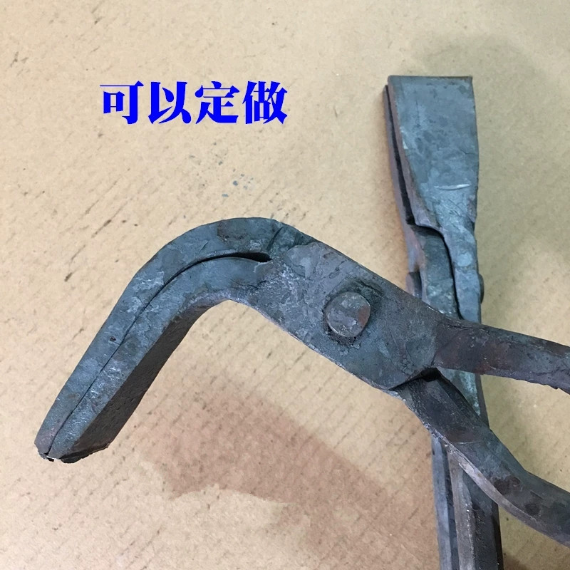 速发手工夹钳鸭咀钳宽口钳剥皮拉丝铁夹子火钳打铁钳铁匠钳宽口铝