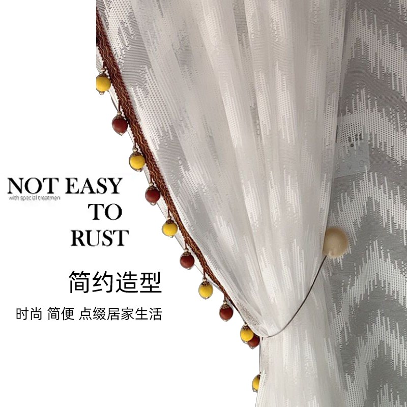 速发#简约磁吸窗帘扣钢丝绳系带带打孔磁铁窗创扣帘意绑免固定