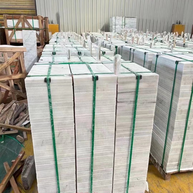 速发广西白大理石厨房大理石云白石汉白玉雕刻料厨房地砖哑面大理