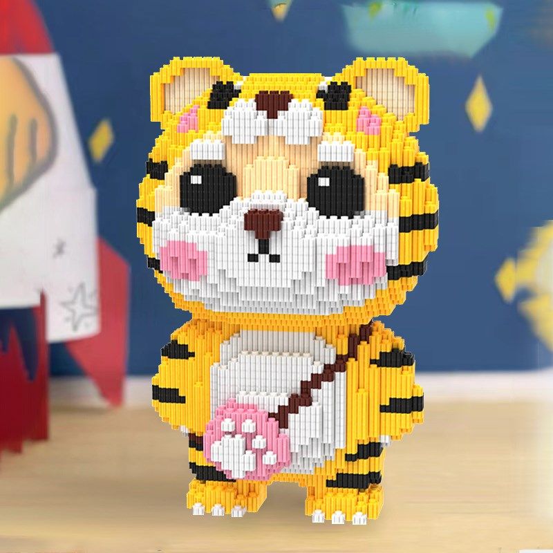 速发积木儿童益智拼装童颗小具粒男玩老虎立体拼图10岁孩生日礼物,玩具/童车/益智/积木/模型,普通塑料积木,淘宝优惠券,粉丝福利购,淘宝优惠卷