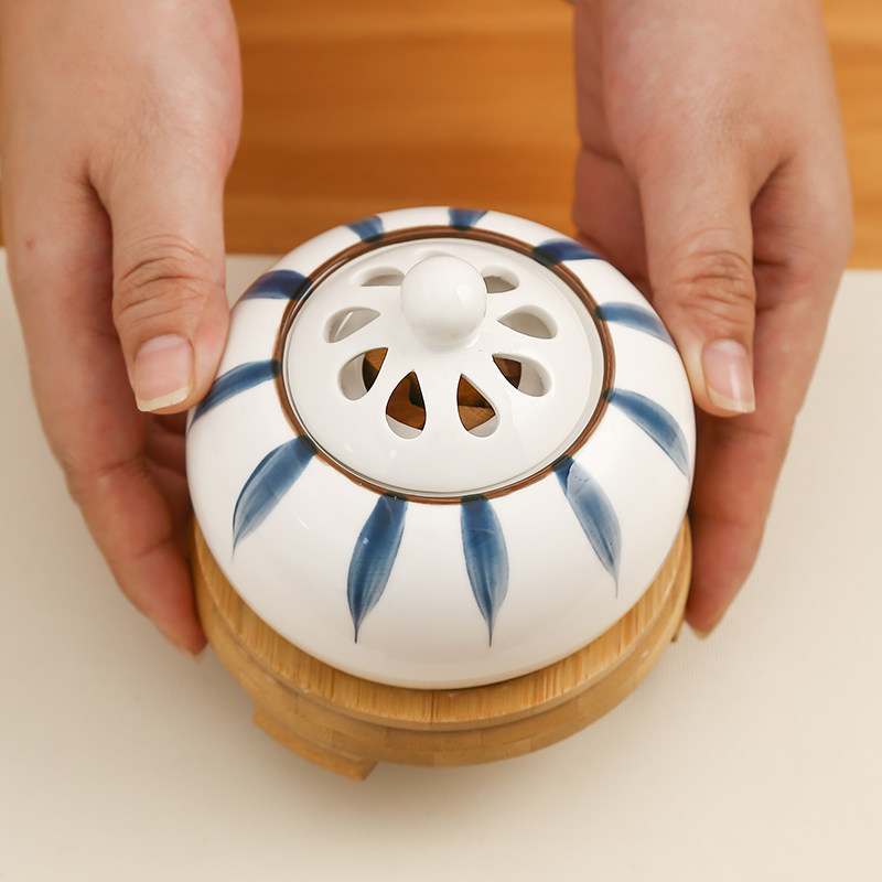 速发定时调炉电子檀香炉 陶绘香薰温 手瓷沉香炉精油插电香薰灯木
