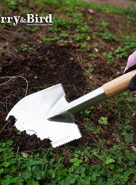 速发&铲ird园艺工具不锈钢兵工户子多功能b外花园挖掘铲土铁