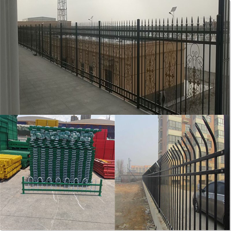 速发铁艺围墙护栏锌钢区型折弯草坪绿化带栅栏公园小U别墅庭院围