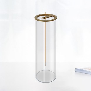 速发倒挂香插简约香用炉檀香香插桌面摆件家薰室内玻璃底座金属线