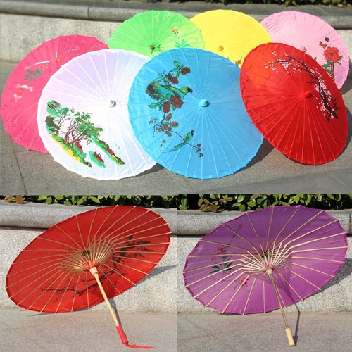 速发古装道具伞袍日演出跳舞蹈伞江南丝走伞绸秀旗节伞古典装饰工