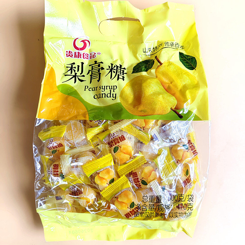 梨膏糖梨汁糖袋装薄荷糖清凉贵康休闲食品嗓子糖果姜汁糖红糖芝麻