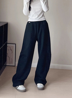 2025冬季新品女装时尚百搭香蕉裤弧度松紧高腰休闲裤 MBE4PATT02