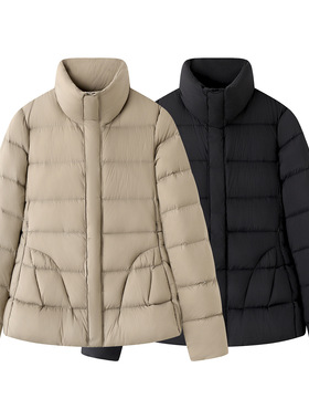 现货2025秋新品简约风立领羽绒服外套5P9C11660