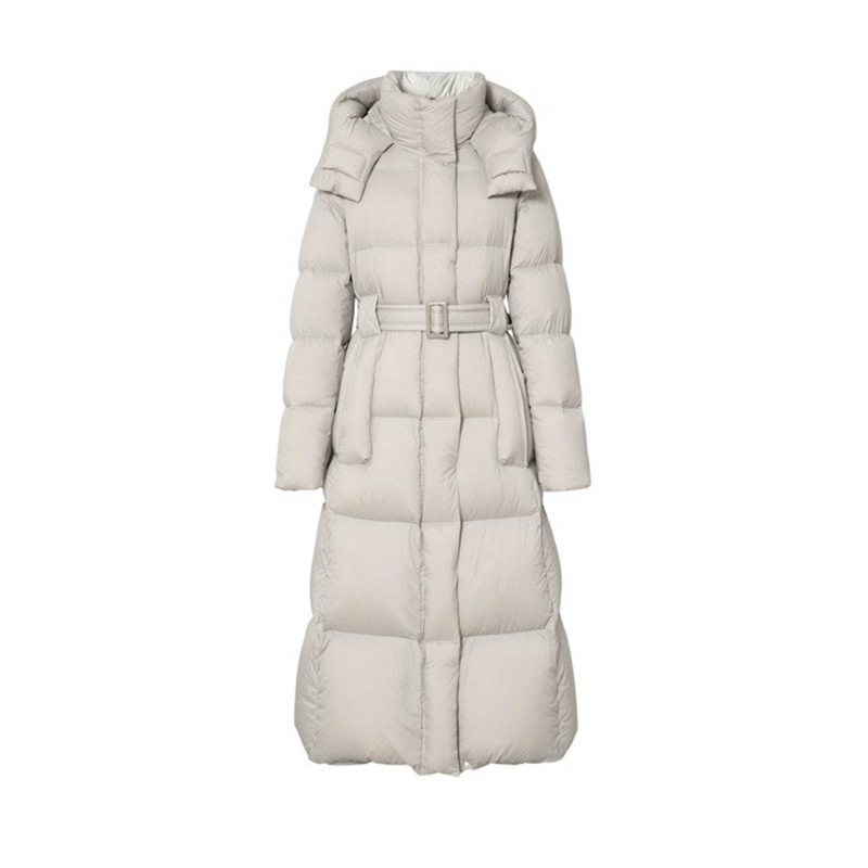 MM收腰显瘦可脱卸腰带连帽款羽绒服女2025冬季新款外套1GB980271