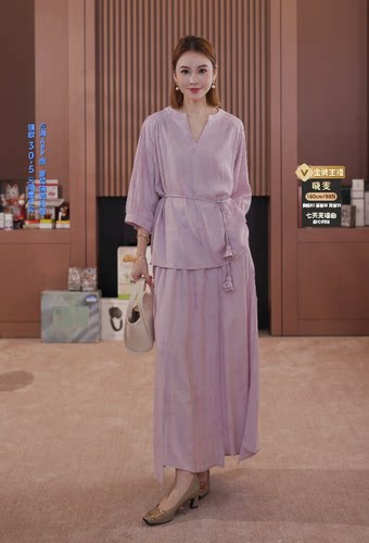 主图有尺码表【晓雯】抽绳收腰两件套女F237-26113-套装含腰带