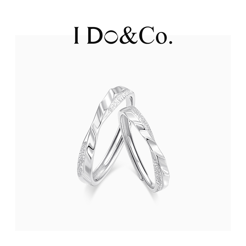 I Do&Co.时光交错情侣对戒小众时尚戒指礼物送女生
