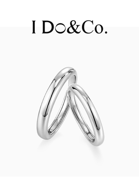 I Do&Co.缘满对戒开口情侣素圈银戒指设计款生日礼物送男友女友