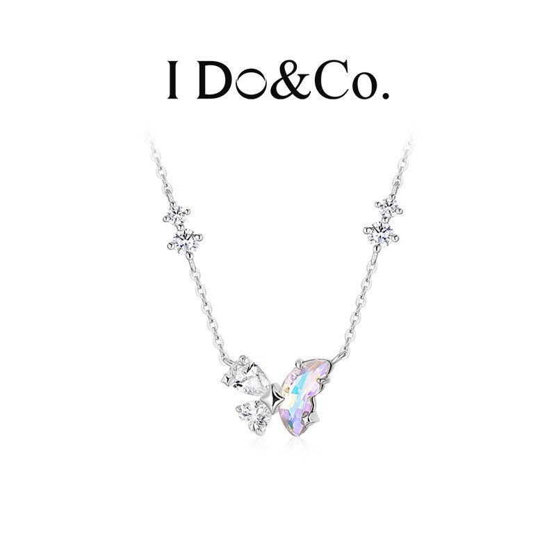 I Do&Co.月光蝶语项链女S925纯银轻奢小众设计简约生日礼物送女友