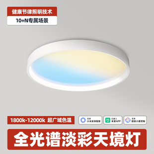 全光谱智能淡彩天境灯已接入米家APP全色域调光吸顶灯多彩晴空灯