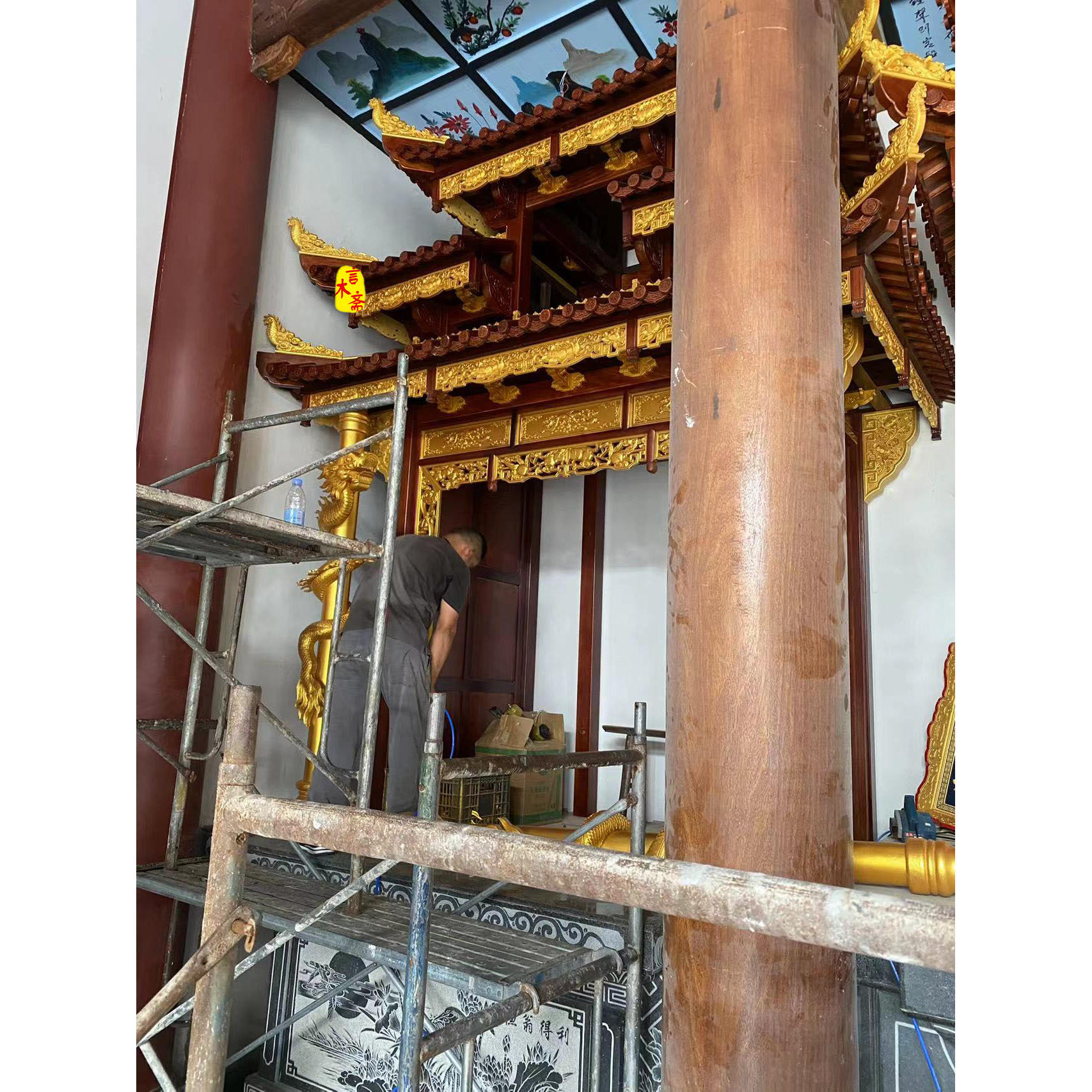 宗氏祠堂实木佛龛柜寺庙神龛财神爷观音佛像家用供香柜祖先神定制