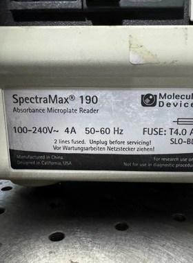 非标价美国MDMax190全波长酶免光吸收仪SpectraMax1议价