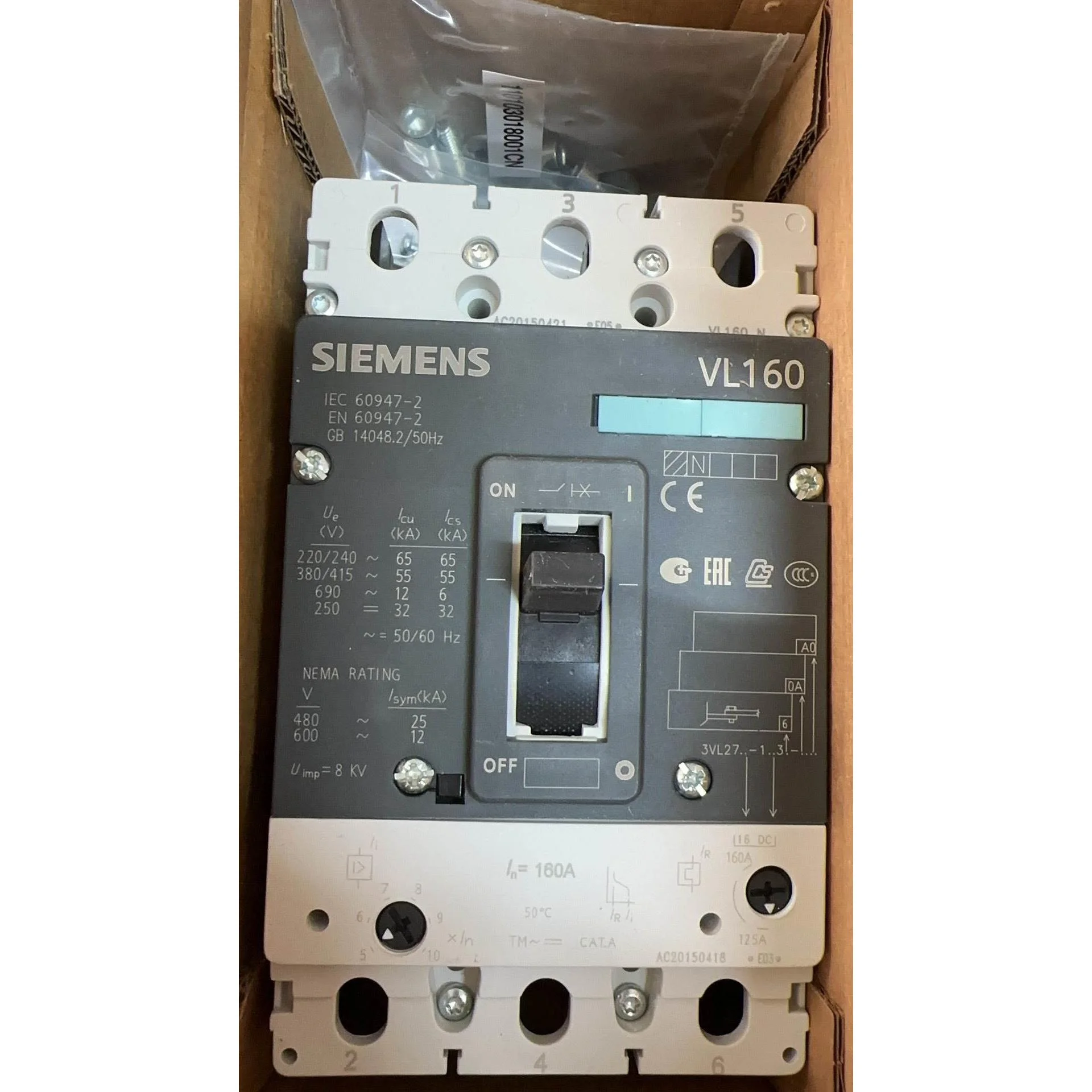 非标价西门子断路器 3VL2716-1DC36-0AA0 全新原装议价