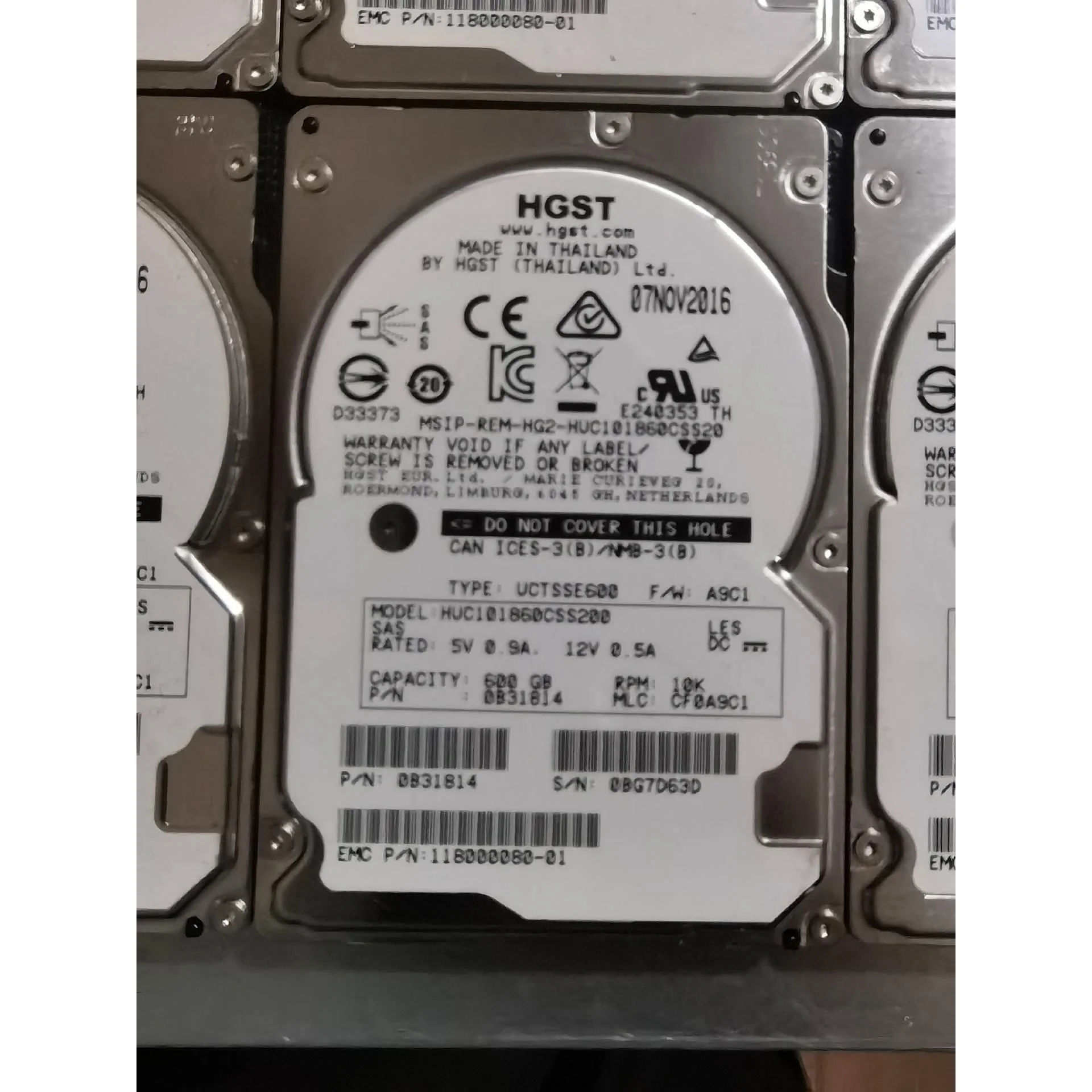 非标价HGST HUC101860CSS200 600G 12议价