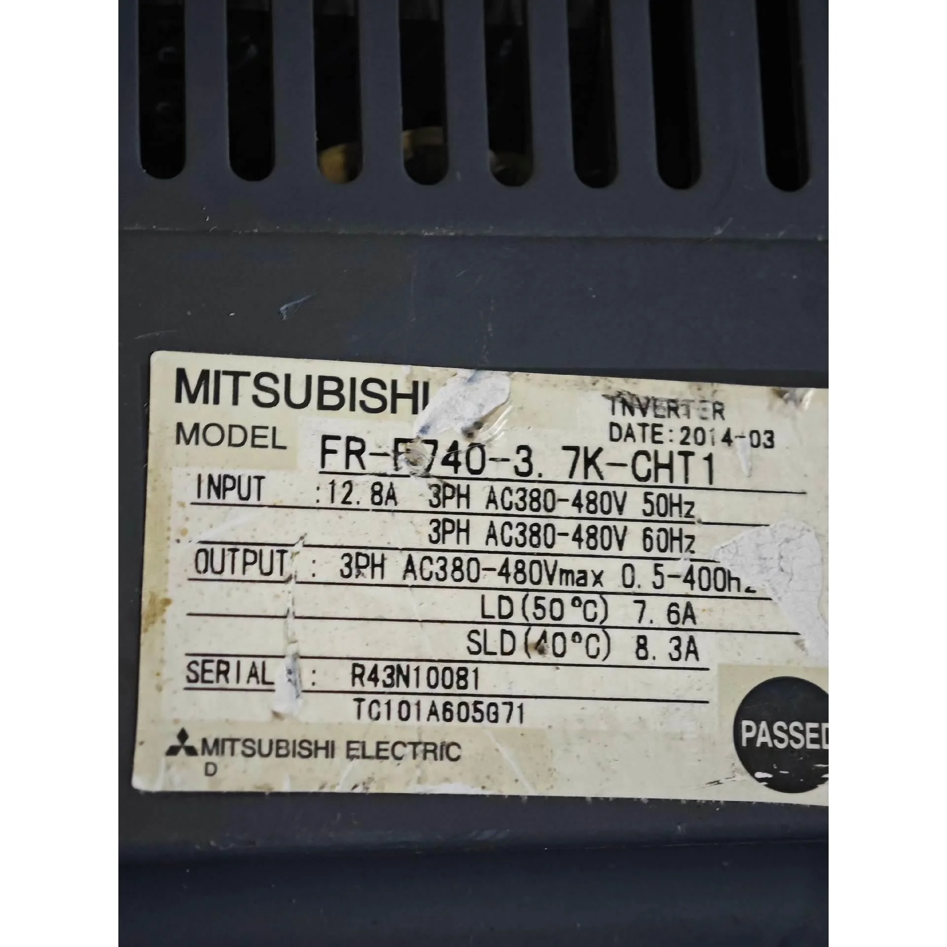 非标价三菱f700变频器 FR-E740-3.7K-CHT1功率3议价