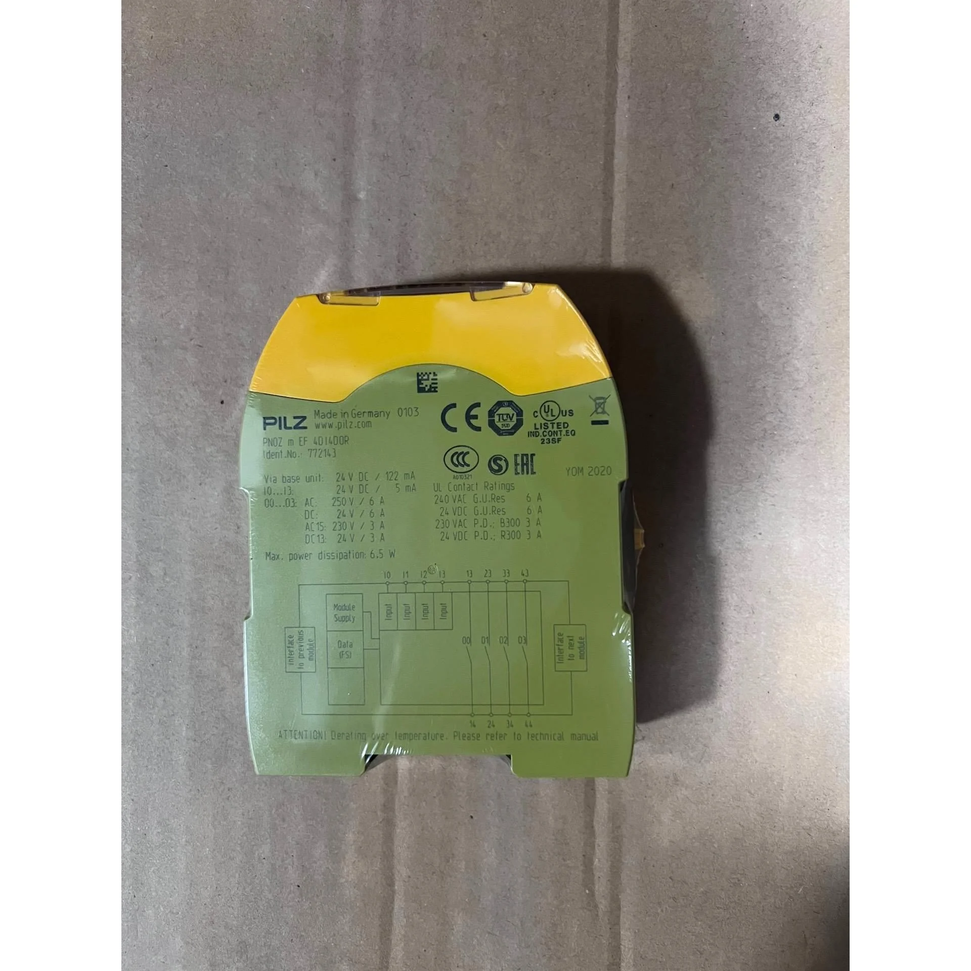 非标价772143 皮尔兹 PNOZ M EF 4DI4DOR 全议价