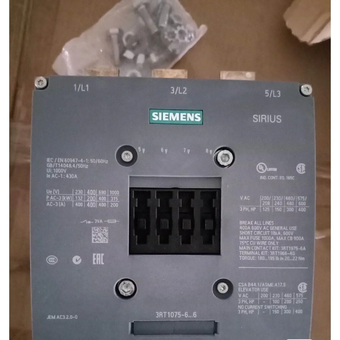 非标价西门子接触器 3RT1066-6AP36 3RT1076-6议价