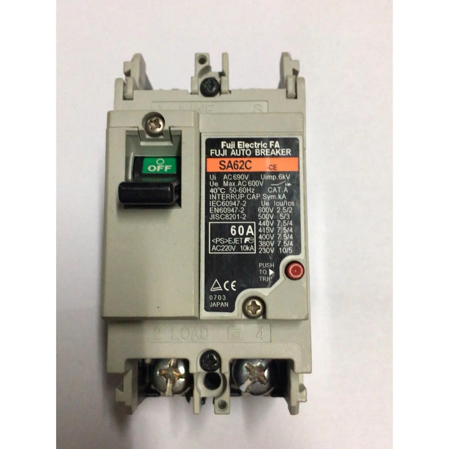 非标价日本富士空气开关SA62C 2P60A议价