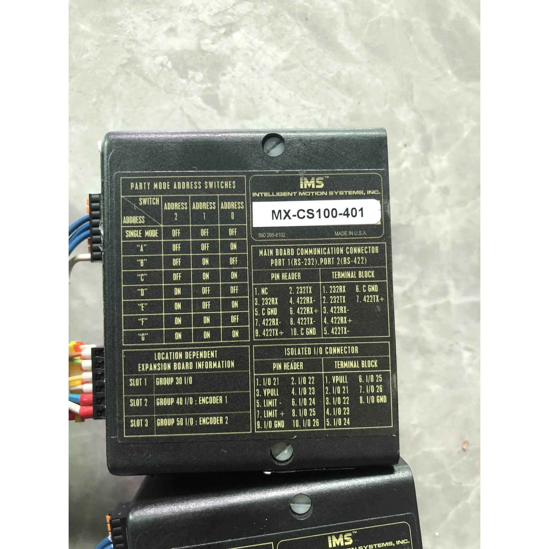 非标价原装美国IMS步进驱动器MX-CS100-401，功能包好！议价