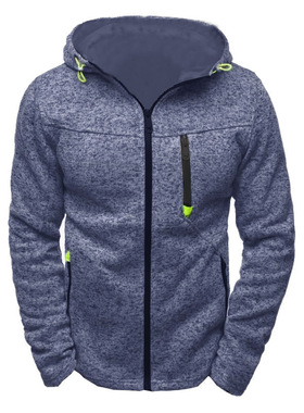 Men's casual sports hooded cardigan男士休闲运动拉链连帽开衫