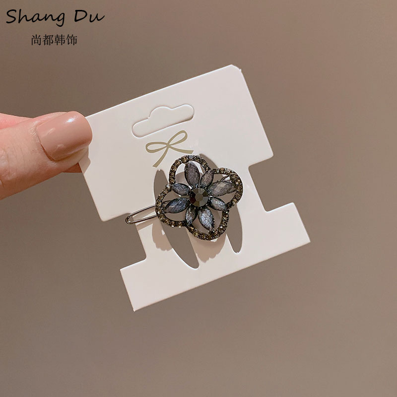 顶夹合金日韩气质复古青蛙扣夹