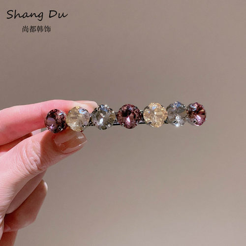 高级感水晶发夹中号后脑勺弹簧夹