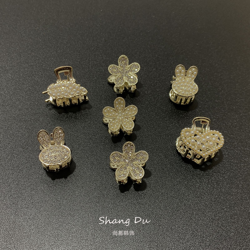 日韩迷你小号水钻抓夹气质前额碎发刘海夹顶夹高级感后脑勺鲨鱼夹