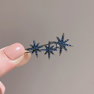 精致水钻星星发夹高级感迷你小号青蛙扣夹韩国气质刘海侧边夹顶夹