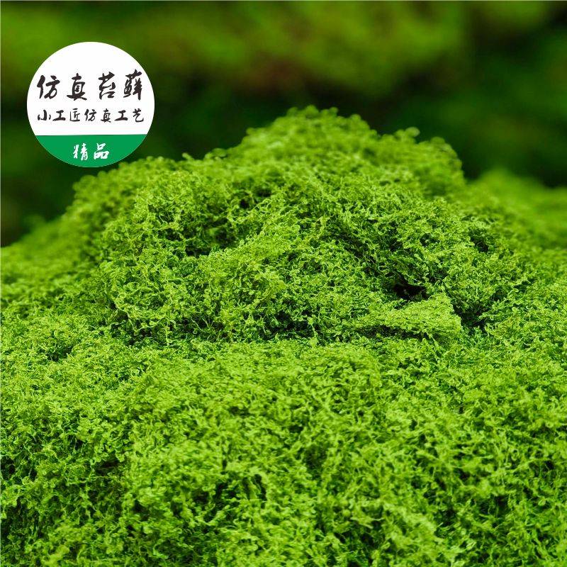 仿真丝状苔藓微景搭配造景装饰人造假青苔草坪植毛绒摆件软装材料图片