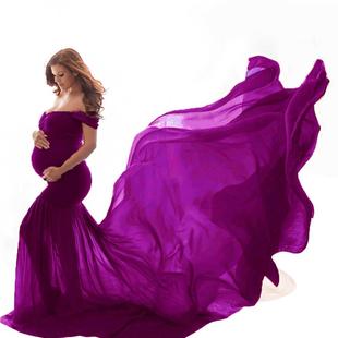 Long Maternity Photography Props Pregnancy Dress For Photo S