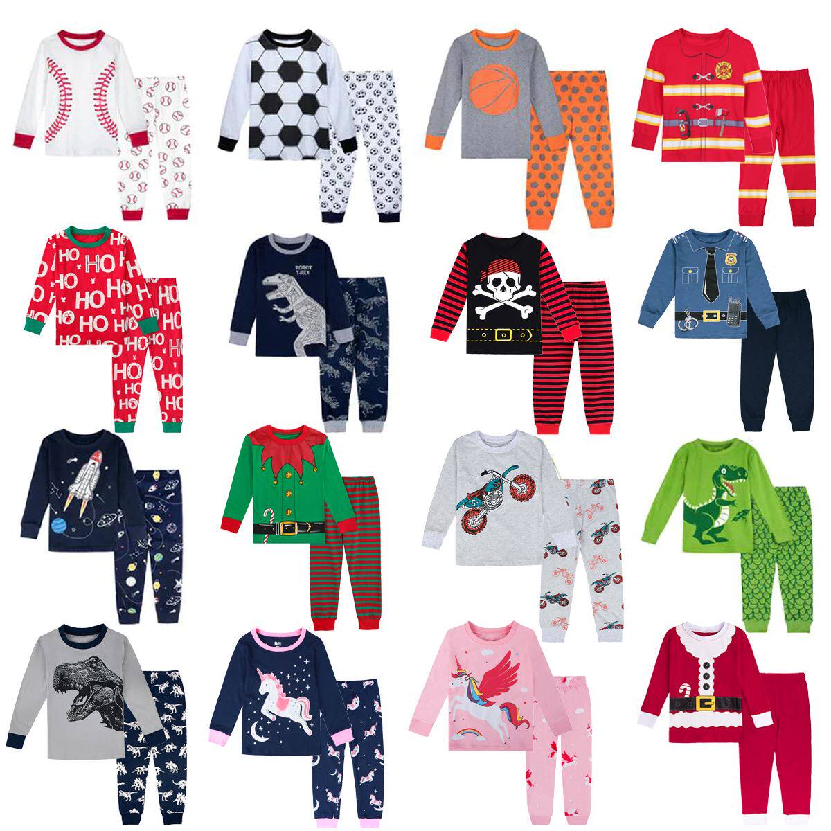 Boys Pyjamas Christmas Kids Pajama Set Child Dinosaur Sleepw