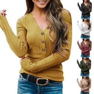autumn winter women knitted sweater casual ladies blouse top