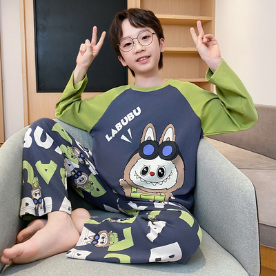 儿童睡衣男孩春秋纯棉长袖
