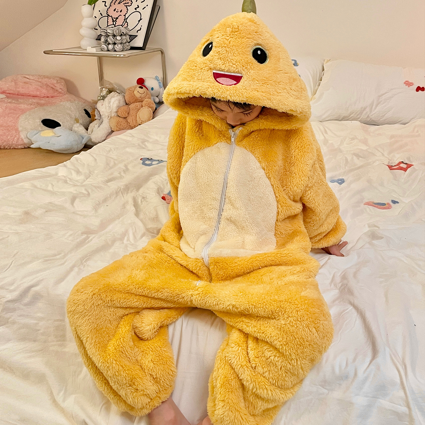 男童连体睡衣秋冬款儿童法兰绒加厚男孩珊瑚绒睡袋宝宝防踢被爬服