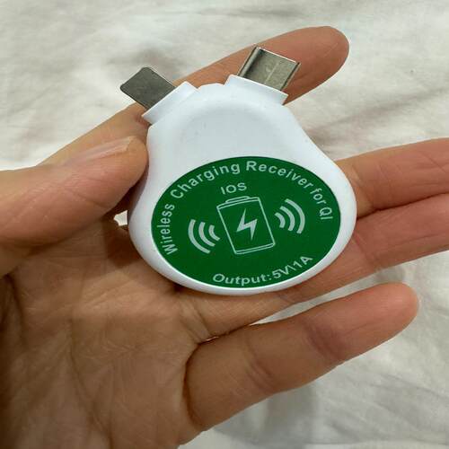 智能双头防水无线充电接收器 品牌手机接收尾插 5V1A，苹果