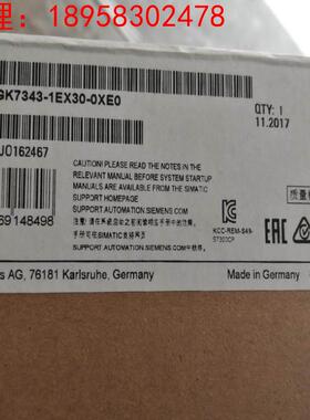 询价原装CP343-1 6GK7 343-1EX30-0XE0西门子 6GK7343-1EX30-0XE0