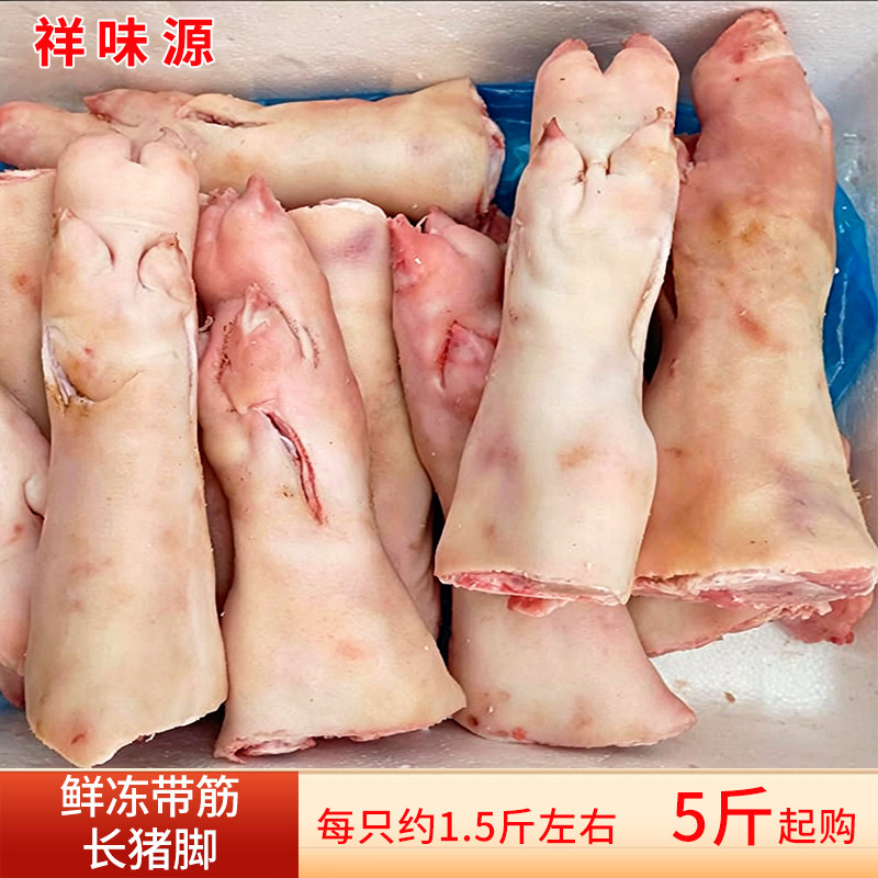 新鲜带筋长猪脚5~20斤整箱商用批发生猪蹄冷冻猪手生鲜食材图片