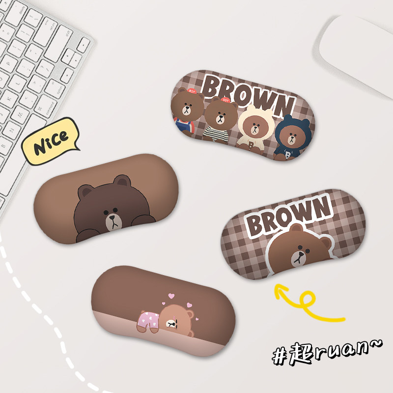 布朗熊可爱卡通手托护腕鼠标垫