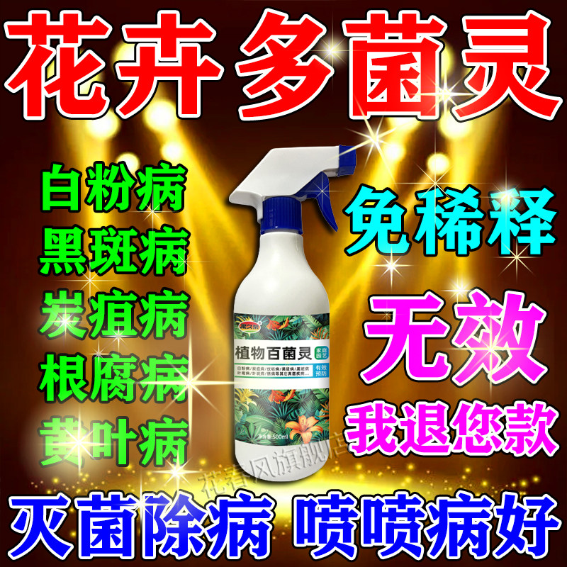 花病康喷剂多菌菌灵喷雾花卉植物百菌灵杀菌剂月季花病虫害常用要